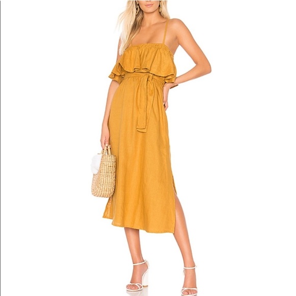 Faithful the Brand Santo Linen Midi Dress Size 2 - Picture 2 of 7